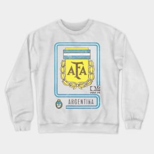 Argentina / 70s Vintage Faded-Style Soccer Design Crewneck Sweatshirt